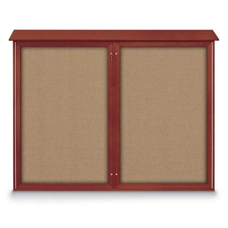 United Visual Products Single Door Enclosed Indoor Letterboard UV1124-GOLD-BURGUN